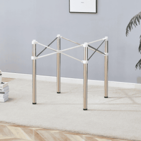 Only Table Leg Simple Silver Stainless Steel Folding Table Frame - Multifunctional, Space-Saving.Folding Table Frame,Silver Stainless Steel Mater