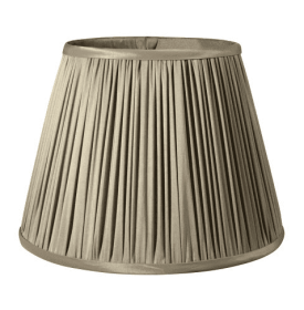Slant Pencil Pleat Softback Lampshade With Washer Fitter, Ash