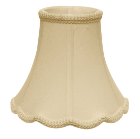 Slant Scallop Bell Softback Lampshade With Washer Fitter, Egg