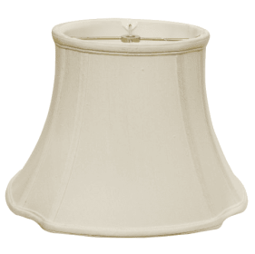 Slant Inverted Corner Oval Softback Lampshade With Washer Fitter, White