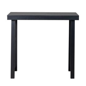 Black Trapezoidal Leg Tabletop With Edge Pine Entrance Table