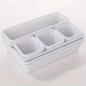 8pcs Home Drawer Organizer; Multipurpose Plastic Storage Box; Tableware Storage Container; Medicine Box; Office Supplies Storage & Organization;