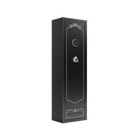 8 - Gun Capacity Rifle Safe. Holds Rifles, Pistols, Shotguns. Digital Lock For Quick Access. Removable Shelf. Special Gun Rack For Scoped Rifles.