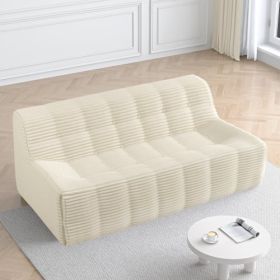 Sofa, Full Sponge Compression Corduroy 3 Seat Sofa, Modern Minimalist Style Corduroy Sofa, Comfortable Compression Sofa, Space Efficient Design